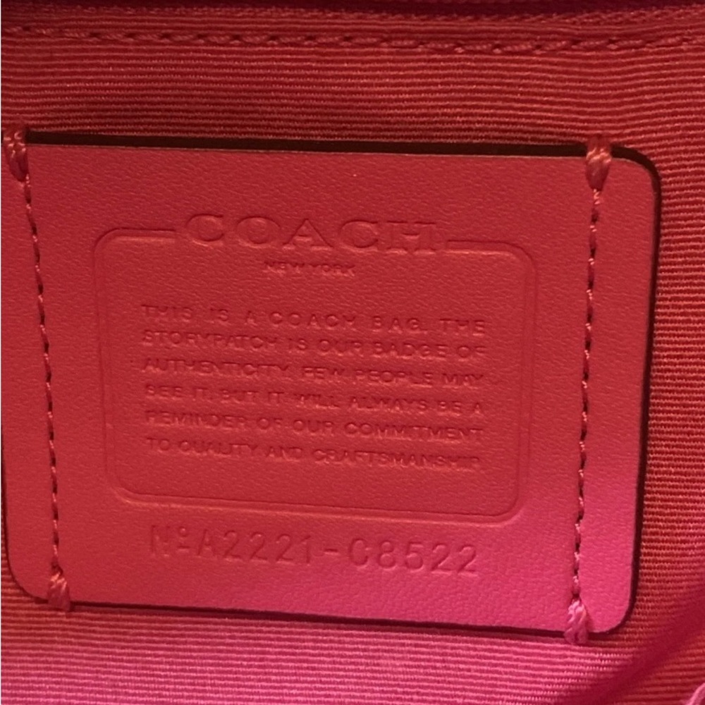 COACH backpack purse khaki-pink 🩷🩷 - Picture 7 of 8